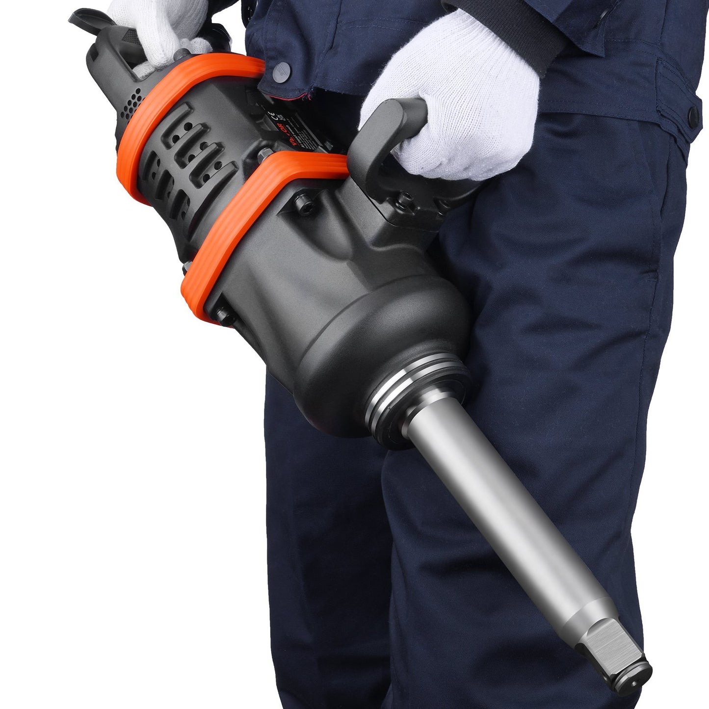 VEVOR 1 Inch Air Impact Wrench, Up To 5175 Ft-lbs Beast Reverse Torque Output Pneumatic Impact Gun 8 Inch Extended Anvil For Repairs And Maintenance Of Heavy Duty Machinery Semi-Truck Bus