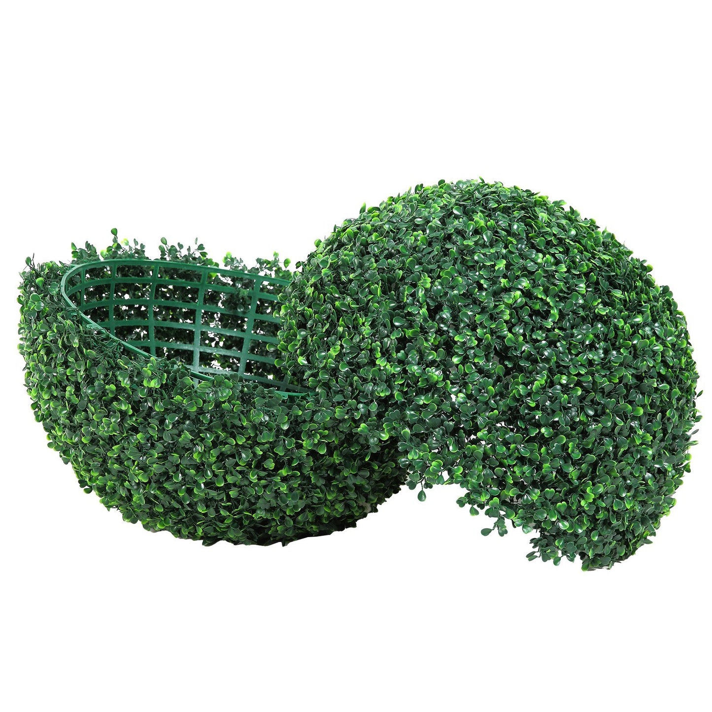 VEVOR Artificial Topiaries Boxwood Trees, 20Tall 2 Pieces , Ball Shape Faux Topiaries Plant, All Year Green Feaux Plant Decorative Balls For Backyard, Balcony,Garden, Wedding And Home