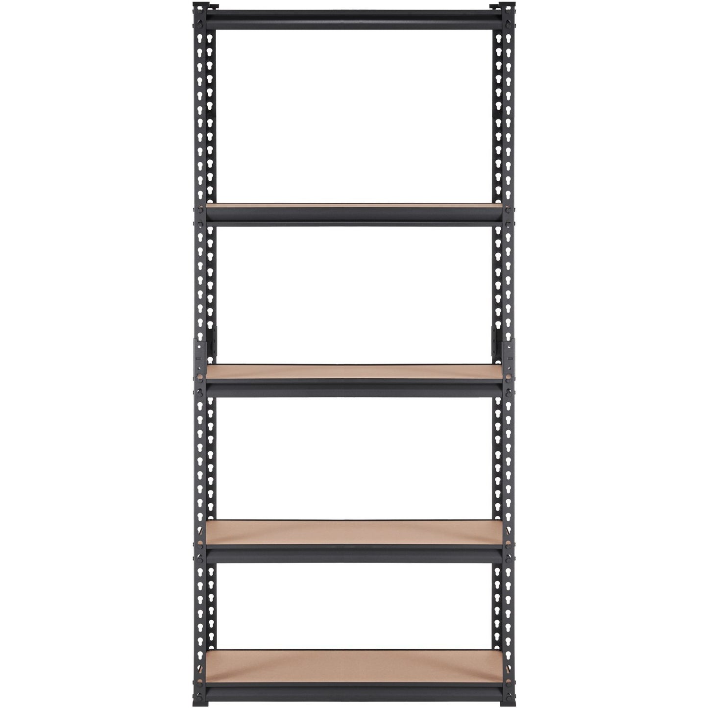 VEVOR Storage Shelving Unit, 5-Tier Adjustable, 2000 Lbs Capacity, Heavy Duty Garage Shelves Metal Organizer Utility Rack, Black, For Kitchen Pantry Basement Bathroom Laundry