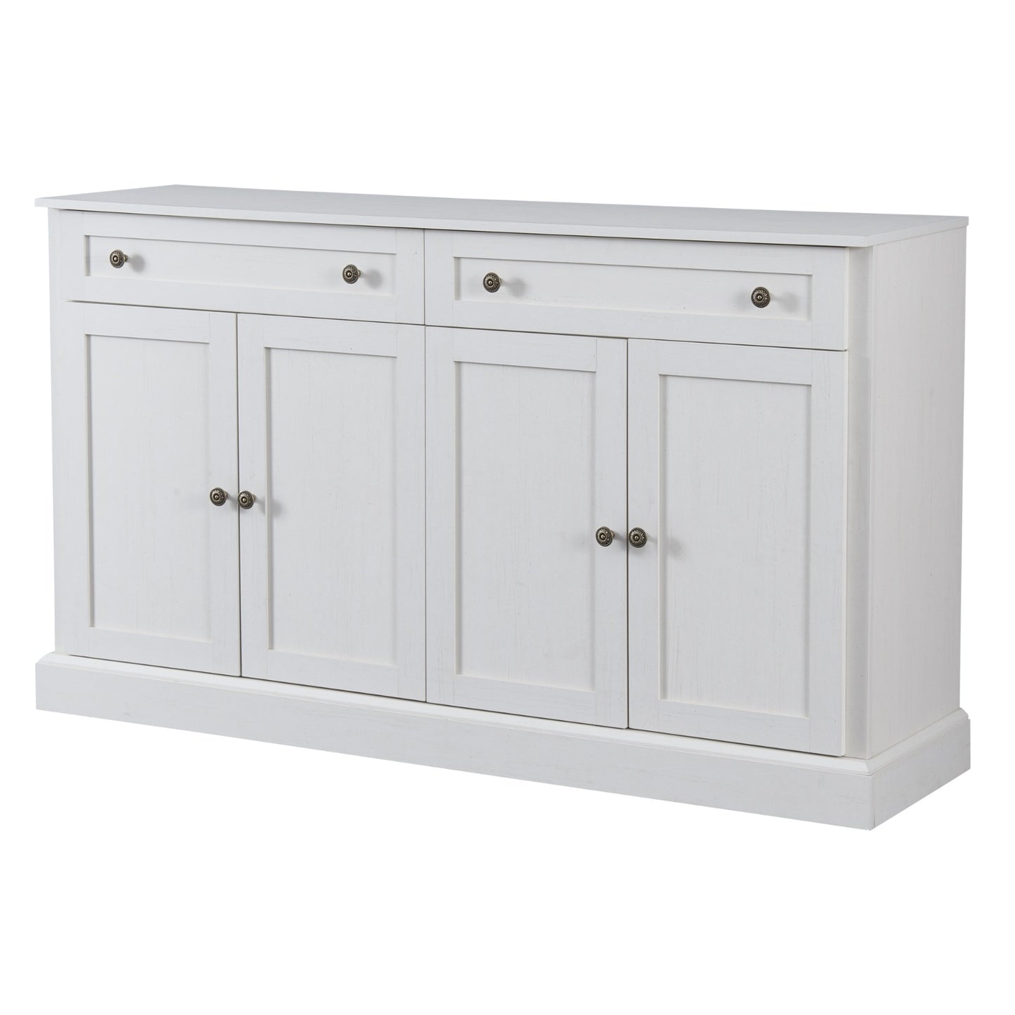 TREXM Kitchen Sideboard Buffet With 2 Drawers & 4 Doors Adjustable Shelves