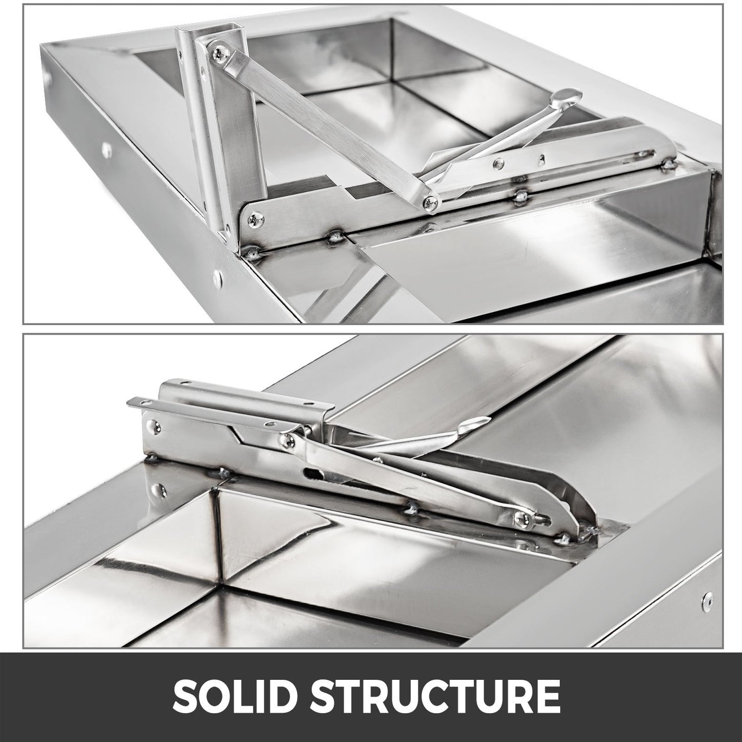 VEVOR Concession Shelf 48L X 12W Inch Stainless Steel Drop Down Folding Serving Food Shelf Stand Serving For Concession Trailer Serving Window