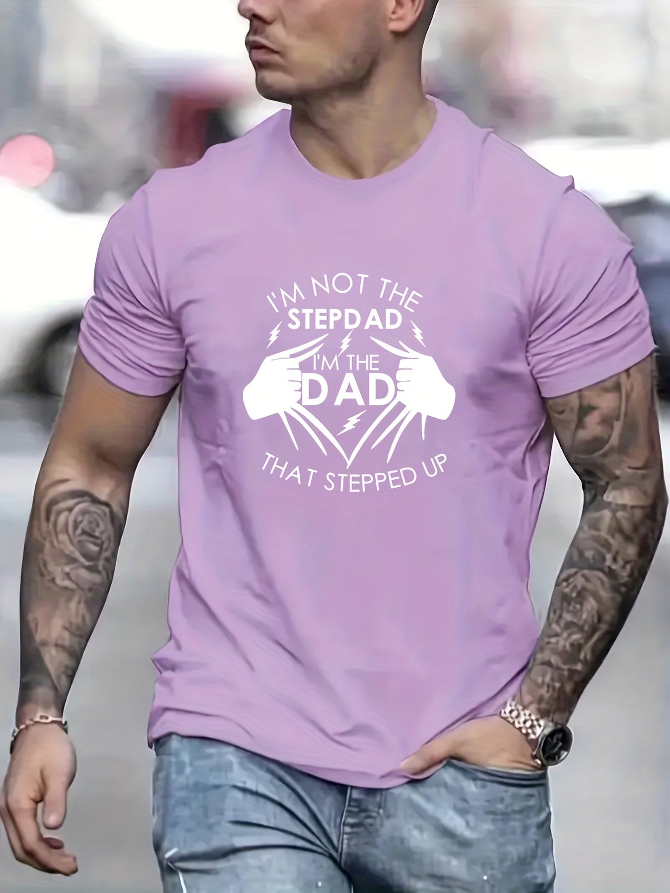 Stand Up Dad Stepfather T-shirt, Men's T-shirt