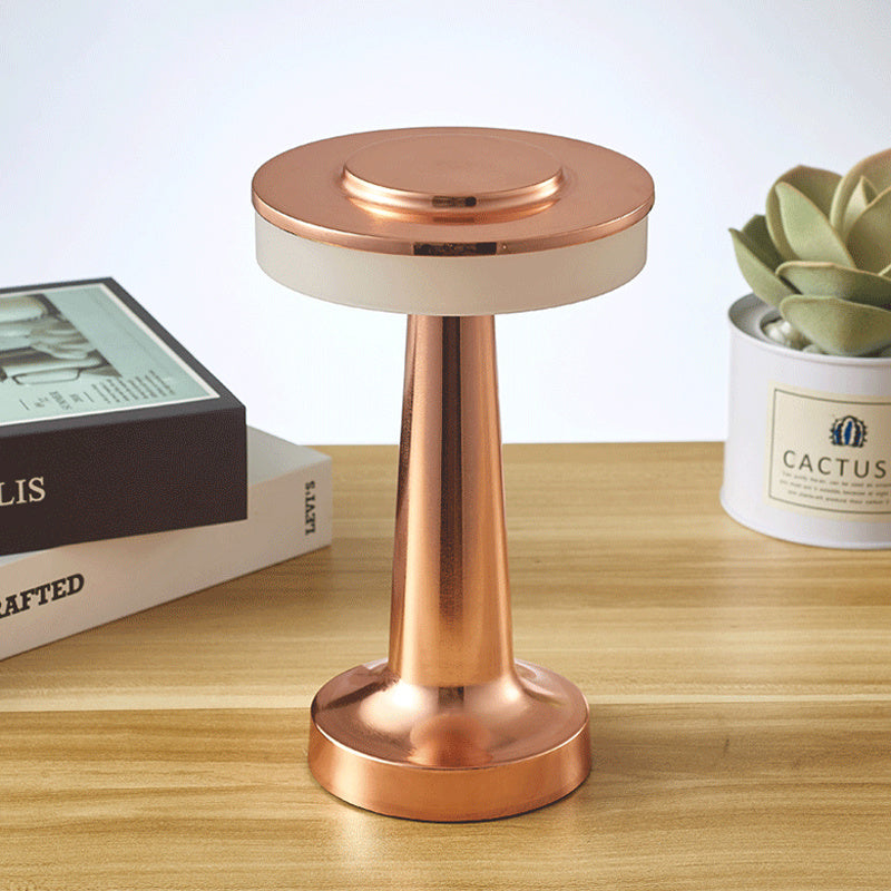 Touch Led Charging Table Lamp Creative Lamp Mushroom Lamp Cordless Rechargeable Touch Sensor Metal Aluminum Wireless Table Lamps