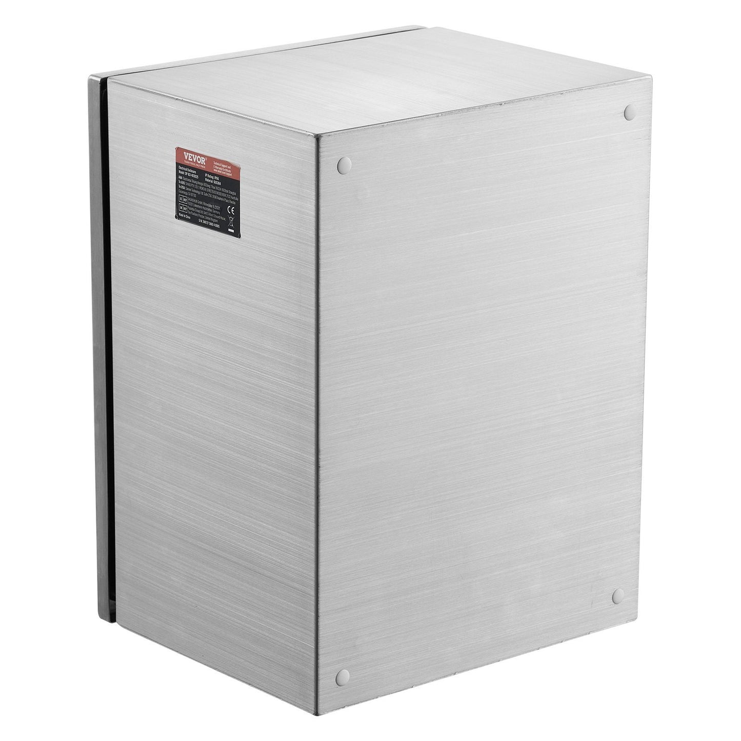 VEVOR Steel Electrical Box,304 Stainless Steel Electrical Enclosure Box, Wall-Mounted Outdoor Electrical Electronic Equipment Enclosure With Mounting Plate Hinges Lock, IP66 Waterproof