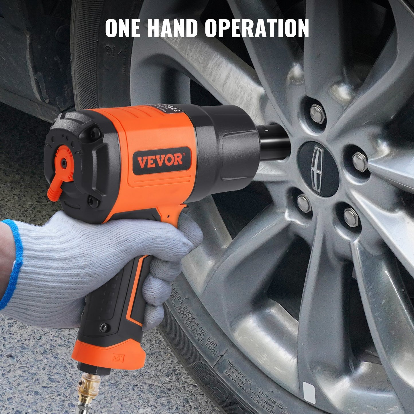 VEVOR Air Impact Wrench Square Drive 1400ft-lb Nut-busting Torque 90-120PSI