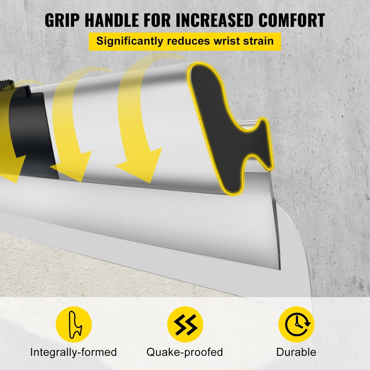 VEVOR Skimming Blade Set,Extension Handle,European Stainless Steel Construction Knife, Aluminum Blade Profile Smoothing Knockdown Spatula For Gyprock Drywall Wall Board