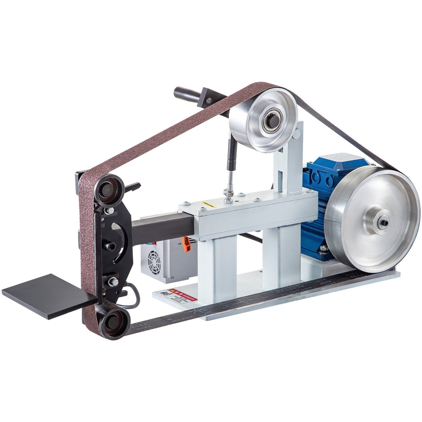 VEVOR 1500W 2HP Belt Sander Grinder, Variable Speed Belt Grinder For Metalworking, 3 In 1 Belt Sander Polisher With 3 Grinding Moulds & Flat Platen Tool Rest For Knife Making