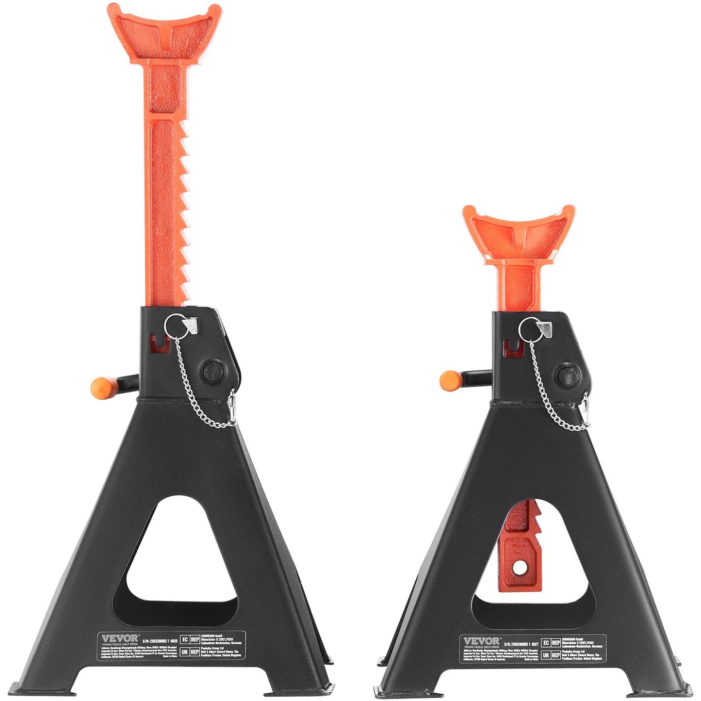 VEVOR Jack Stands, 6 Ton 13,000 Lbs Capacity Car Jack Stands Double Locking, 14.2 -23 Inch Adjustable Height, For Lifting SUV, Pickup Truck, Car And UTV ATV, Red, 1 Pair