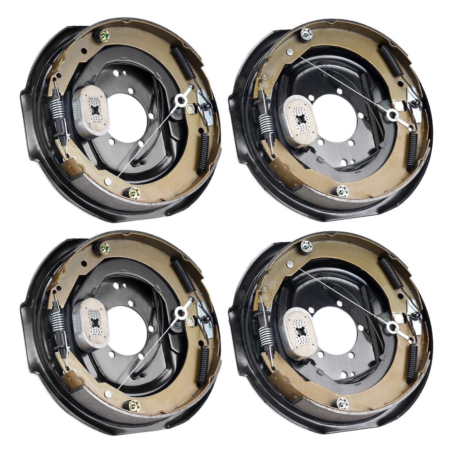VEVOR Electric Trailer Brake Assembly, Pairs Self-Adjusting Electric Brakes Kit For 7000 Lbs Axle, 5-Hole Mounting, Backing Plates For Braking System Part Replacement