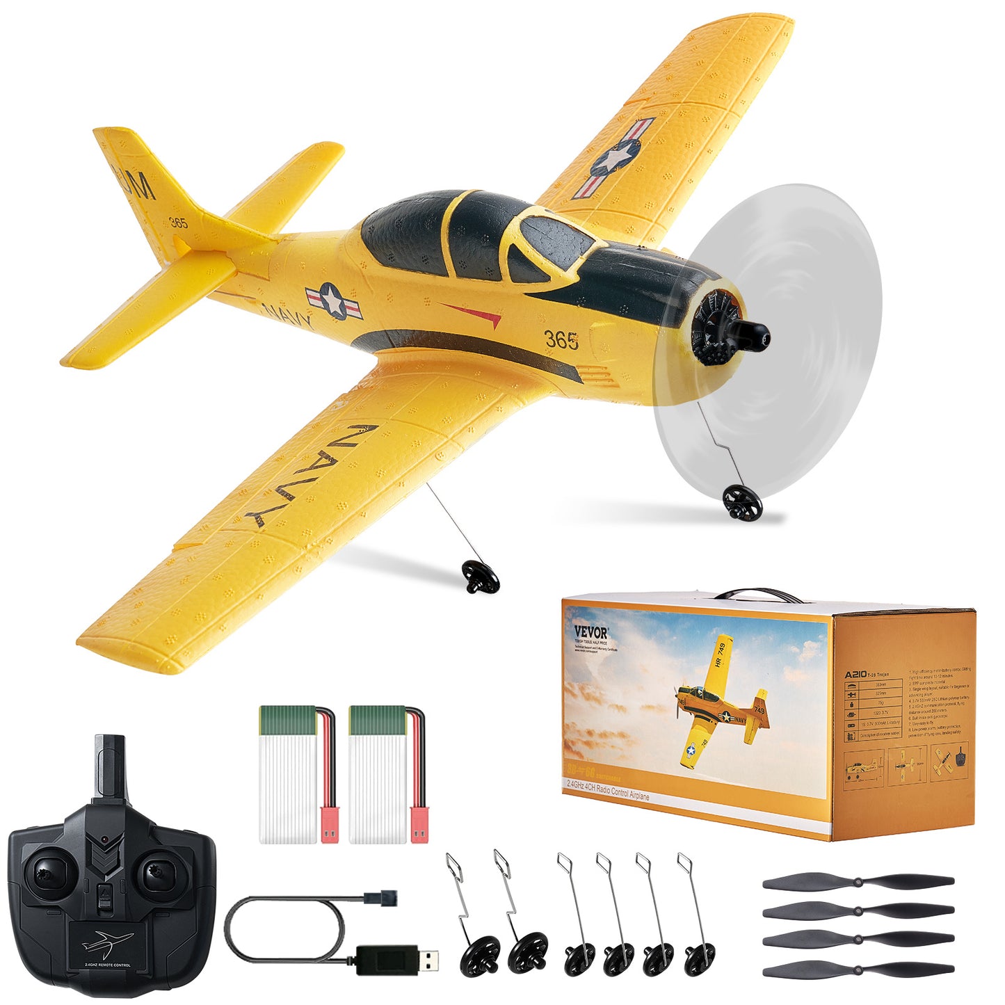 VEVOR RC Airplane Trainer EPP Foam RC Plane Toy 2.4 GHz Remote Control