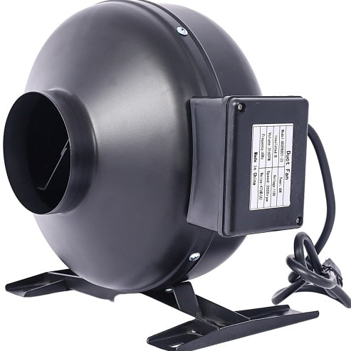 4-Inch 203 CFM Inline Duct Fan Air Circulation Vent Blower For Hydroponics, Basements, And Kitchens