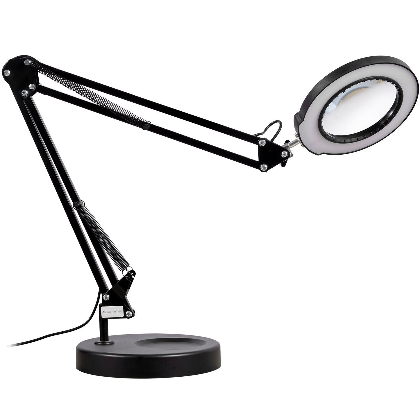 VEVOR Magnifying Glass With Light And Stand, 5X Magnifying Lamp, Glass Lens, Base And Clamp 2-in-1 Desk Magnifier With Light, 64 LED Lights 5 Color Modes, For Close Work Reading Repair Crafts