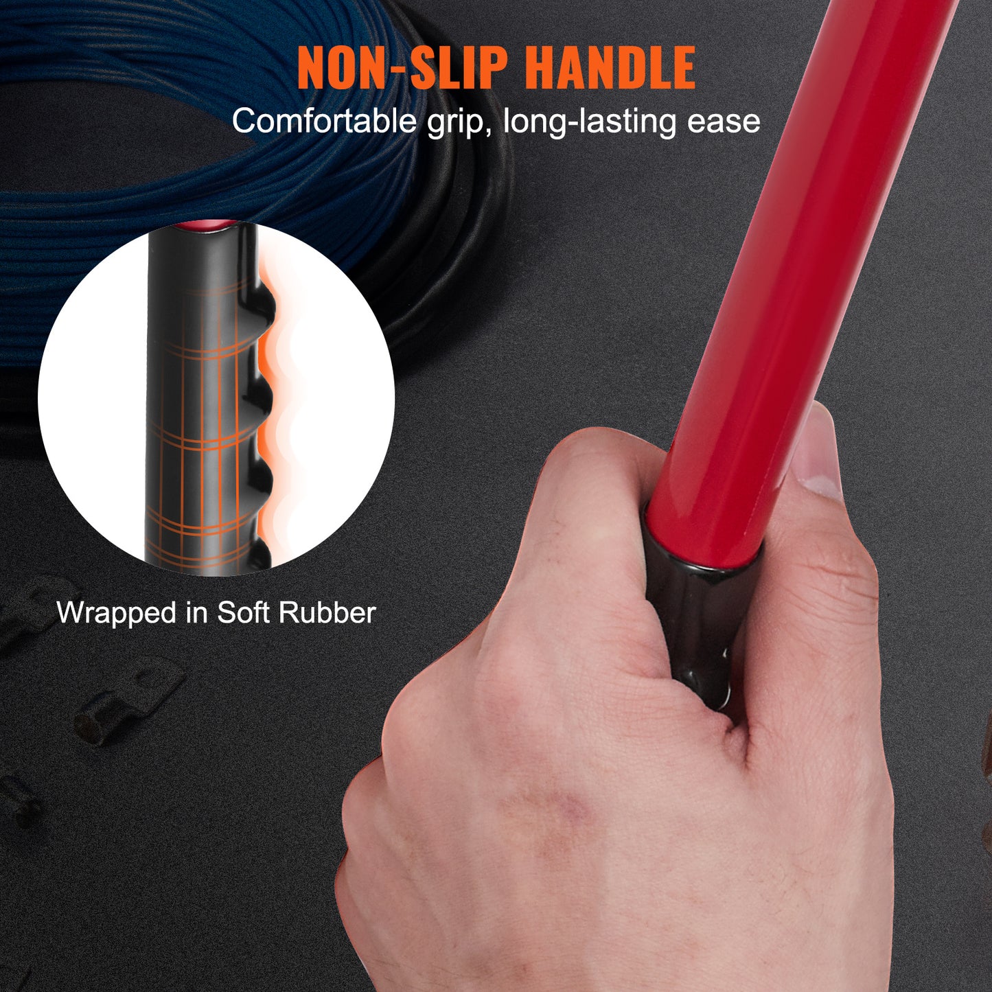 VEVOR Crimping Tool, AWG Copper And Aluminum Terminal Battery Lug Crimper, 6 Wire Sizes Crimping Die, With A Cutting Pliers, Gloves, 95pcs Copper Ring Connectors, And 100pcs Heat Shrink Tubes