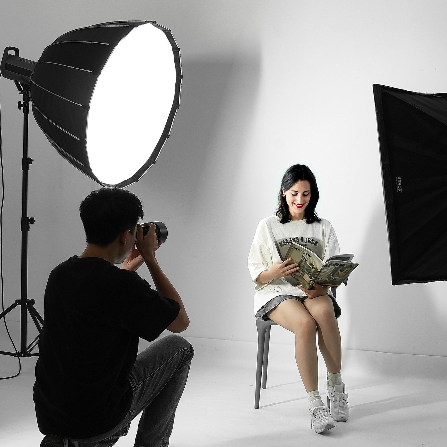 VEVOR Parabolic Softbox 33 In Quick Release & Quick Fold & Portable