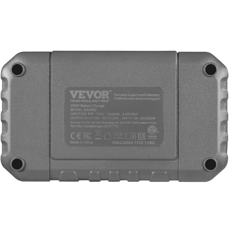 VEVOR Smart Battery Charger, 20-Amp, Lithium LiFePO4 Lead-Acid AGM Gel SLA Car Battery Charger With LCD Display, Trickle Charger Maintainer Desulfator For Boat Motorcycle Lawn Mower Deep Cycle