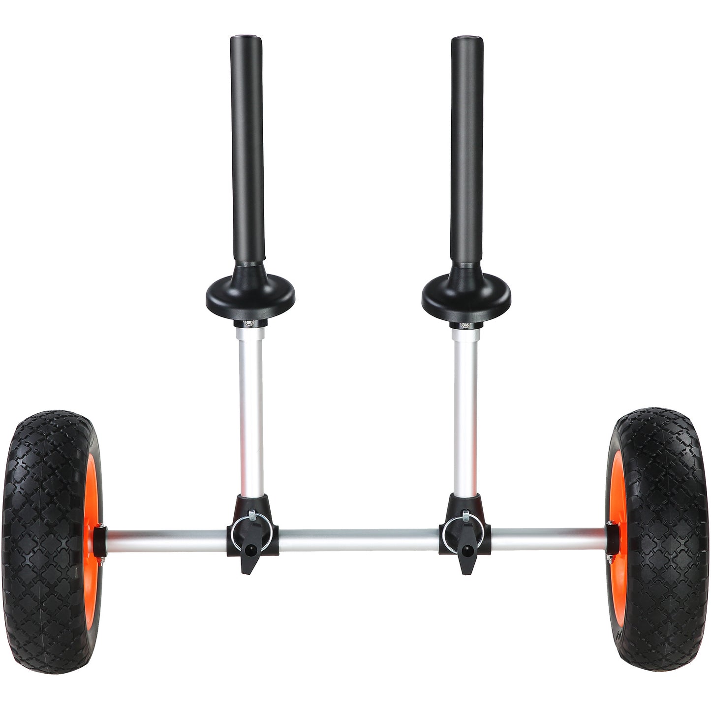VEVOR Heavy Duty Kayak Cart, 280lbs Load Capacity, Detachable Canoe Trolley Cart With 10'' Solid Tires, Adjustable Width & Top Foam Protection, For Kayaks With Drain Holes Of 2.54cm And Above