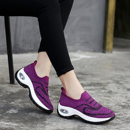 Old Beijing Cloth Red Sports Soft Bottom Air Cushion Shoes
