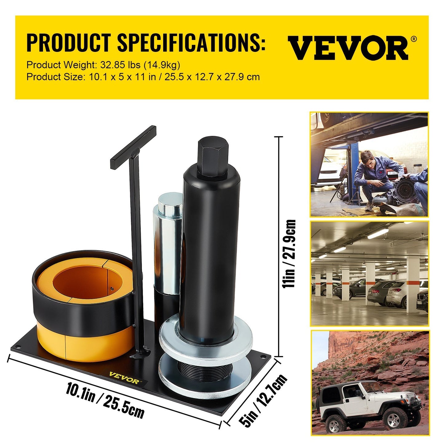 VEVOR Carrier & Pinion Bearing Puller, Compatible With Dana 30,40,50,60,70, 80, Ford 10.25Bearings, Pinion Puller Tool With 3 Clamshells, Steel Clamshell Bearing Puller For Auto Repair