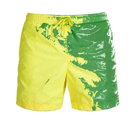 Magical Change Color Beach Shorts Summer Male Swimming Trunk Swimsuit Quick Dry