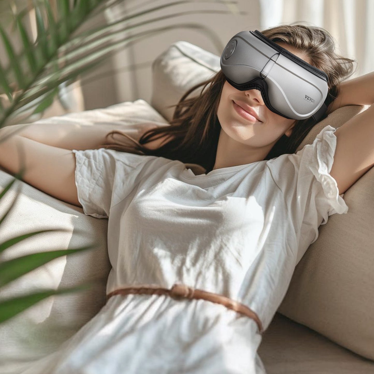 VEVOR Heated Eye Massager Eye Care Device 5 Modes Bluetooth Music Foldable