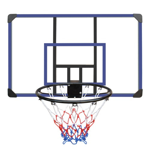 Wall-mounted Basketball Hoop, 45 X 29 Inches Shatterproof Back, Folding Hoop, Durable Hoop And All-weather Mesh