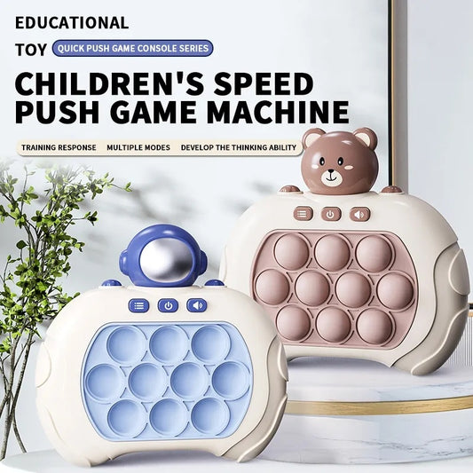 Quick Push Game Toy, Handheld Game For Kids Adults, Fast Push Bubble Game, Stress Light Up Game Toys, Console Puzzle Game Console Machine