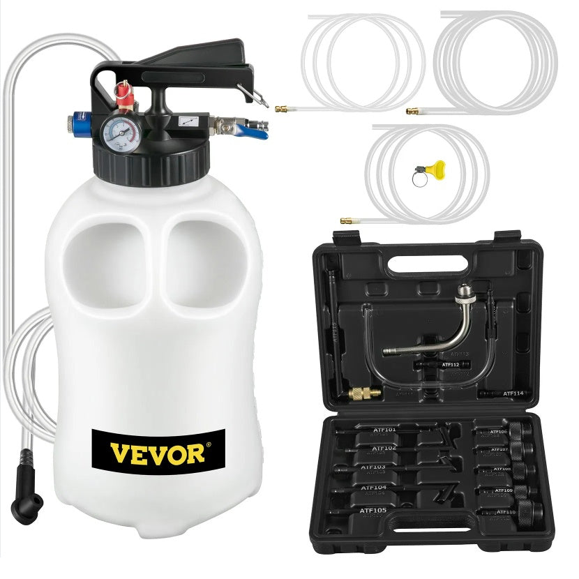 VEVOR Transmission Fluid Pump 2 Way Manual ATF Refill System Dispenser, Oil And Liquid Extractor 10 Liter Large Capacity