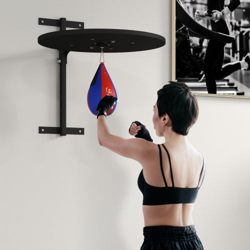 Soozier Adjustable Speed Bag Platform, Wall Mounted Punching Bag With 360-Degree Swivel