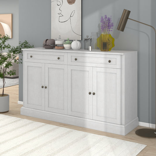 TREXM Kitchen Sideboard Buffet With 2 Drawers & 4 Doors Adjustable Shelves