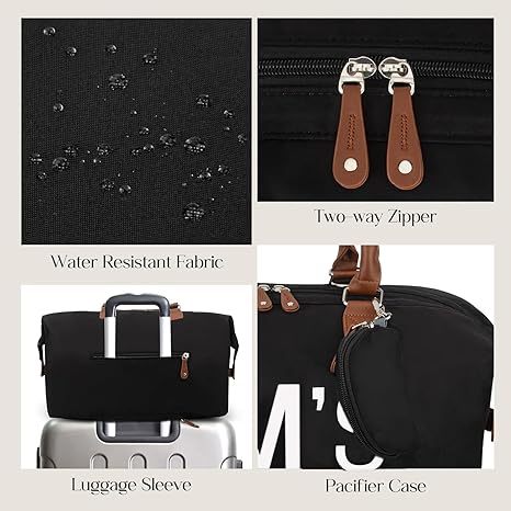 Weekender Bag For Women, Travel Duffel Bag , Gym Bag, Mom ,Carry On 3Pcs Set