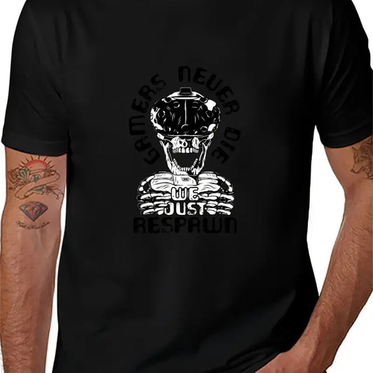 Men's Patterned Printed T-shirt, Summer Casual Short Sleeved T-shirt