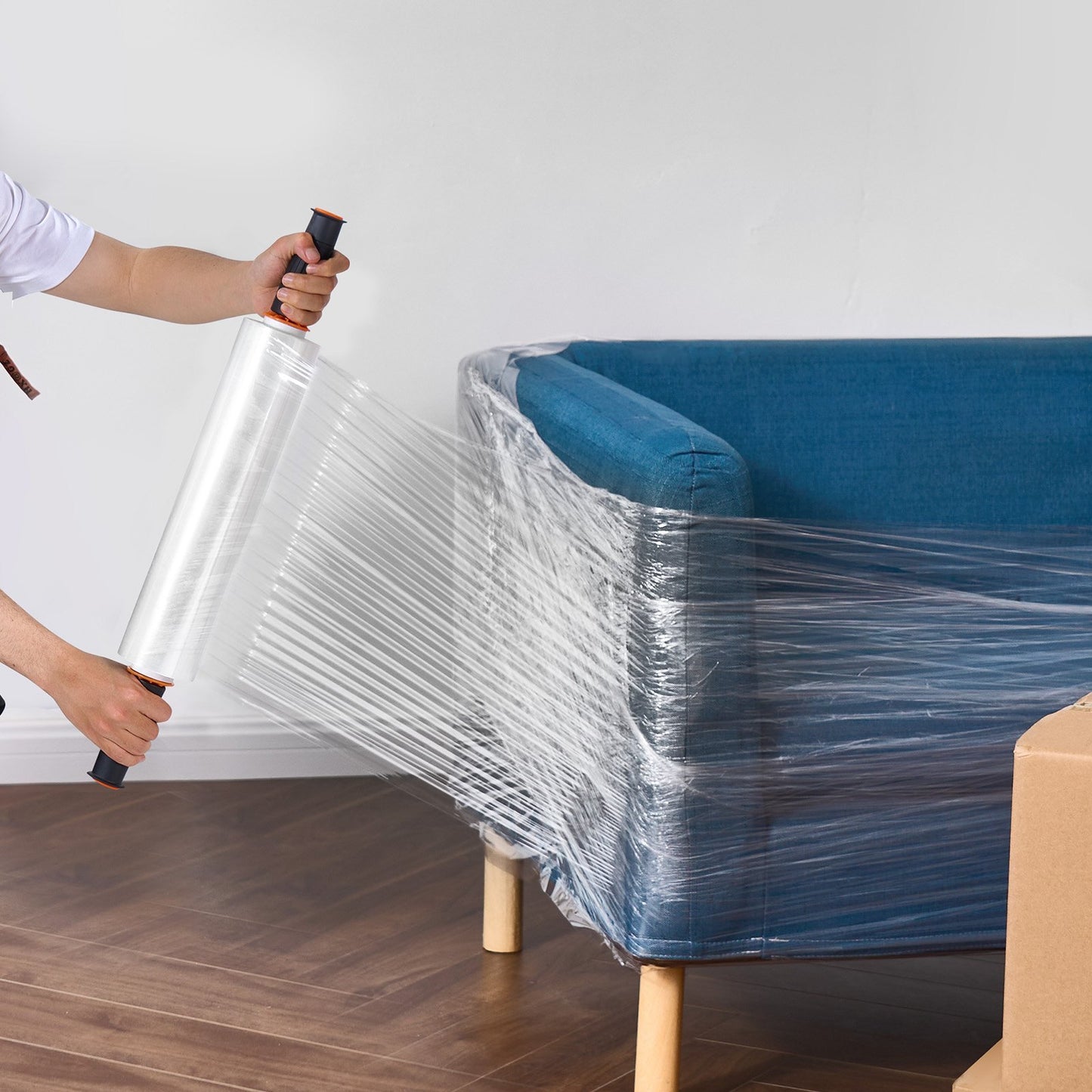 VEVOR Stretch Film, 15 InchesX1000 Feet, 3 Pack, 60 Gauge Industrial Strength Clear Durable Stretch Wrap Roll, Heavy Duty Shrink Film Stretch Wrap With Handles For Pallet Wrapping Shipping Moving
