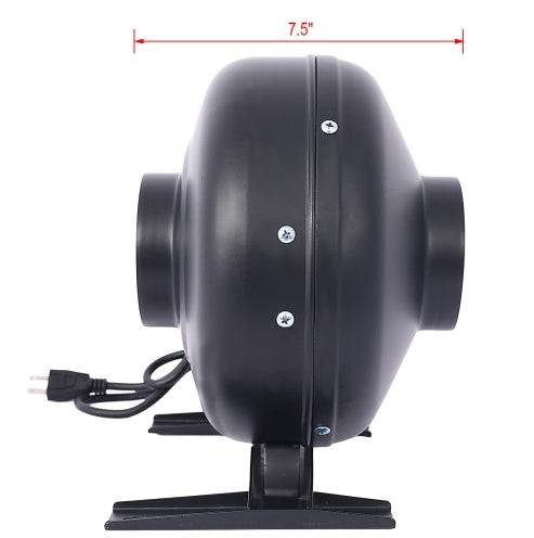 4-Inch 203 CFM Inline Duct Fan  Air Circulation Vent Blower For Hydroponics, Basements, And Kitchens