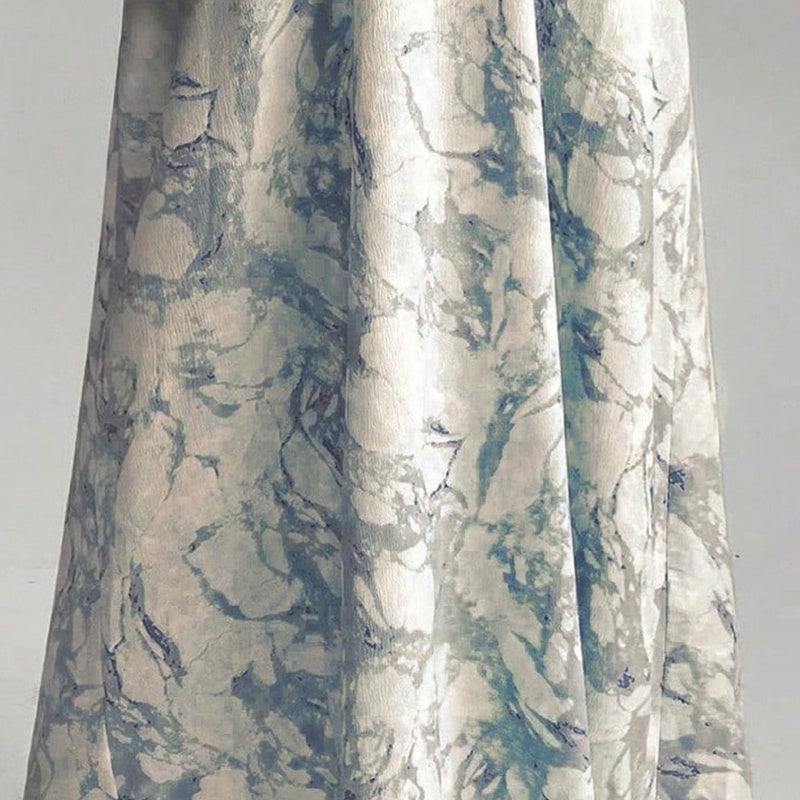 Women's Bohemian Embroidered Printed V-Neck Maxi Dress, Long Sleeve Loose Fit Casual Plus Size