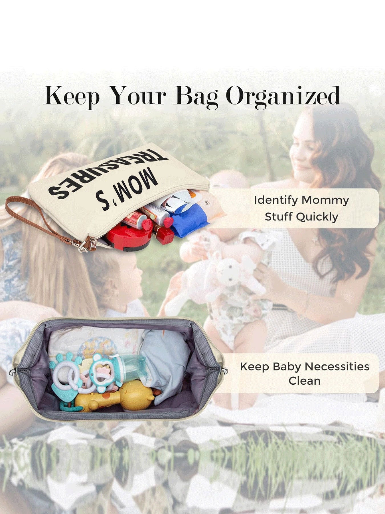 Weekender Bag For Women, Travel Duffel Bag , Gym Bag, Mom ,Carry On 3Pcs Set