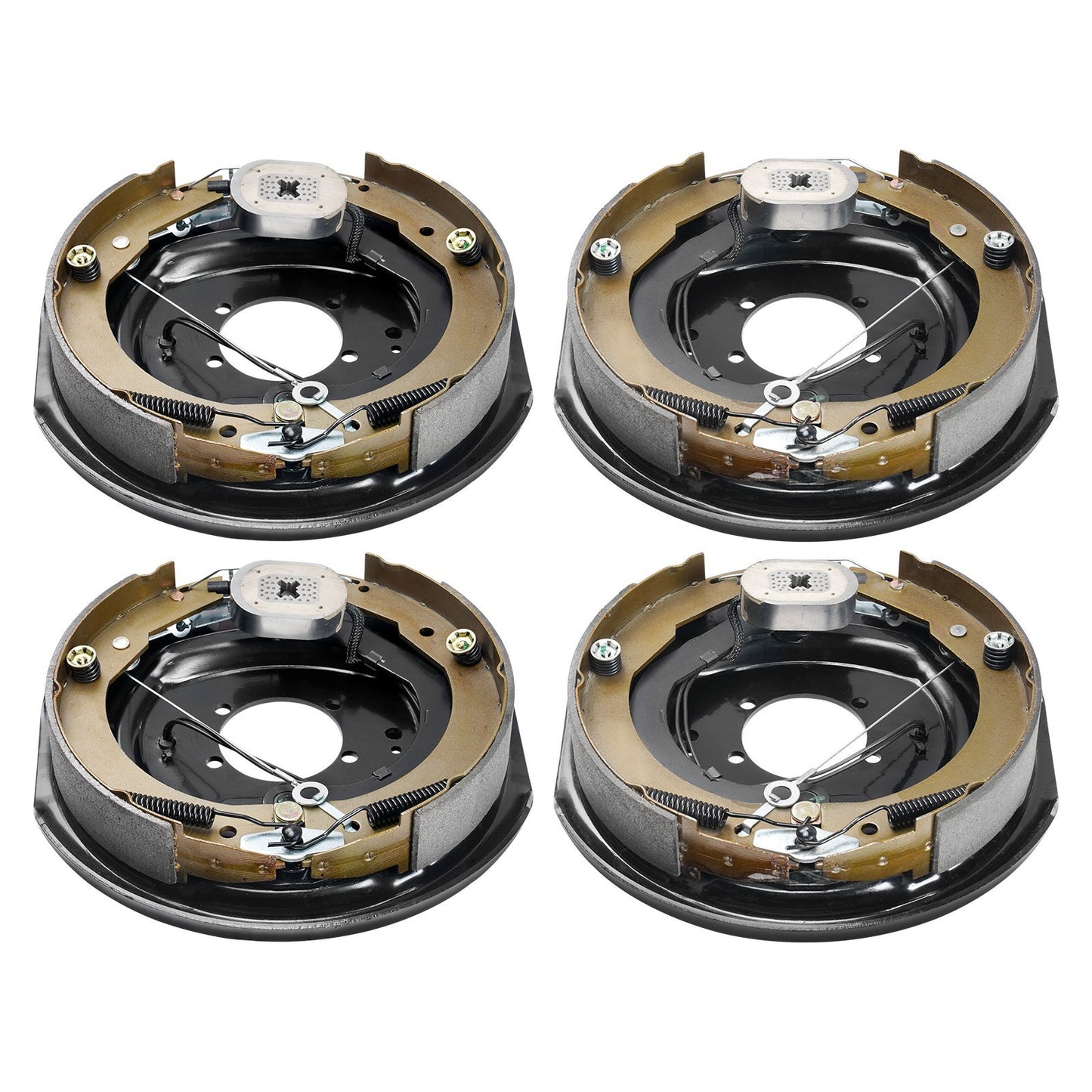 VEVOR Electric Trailer Brake Assembly, Pairs Self-Adjusting Electric Brakes Kit For 7000 Lbs Axle, 5-Hole Mounting, Backing Plates For Braking System Part Replacement