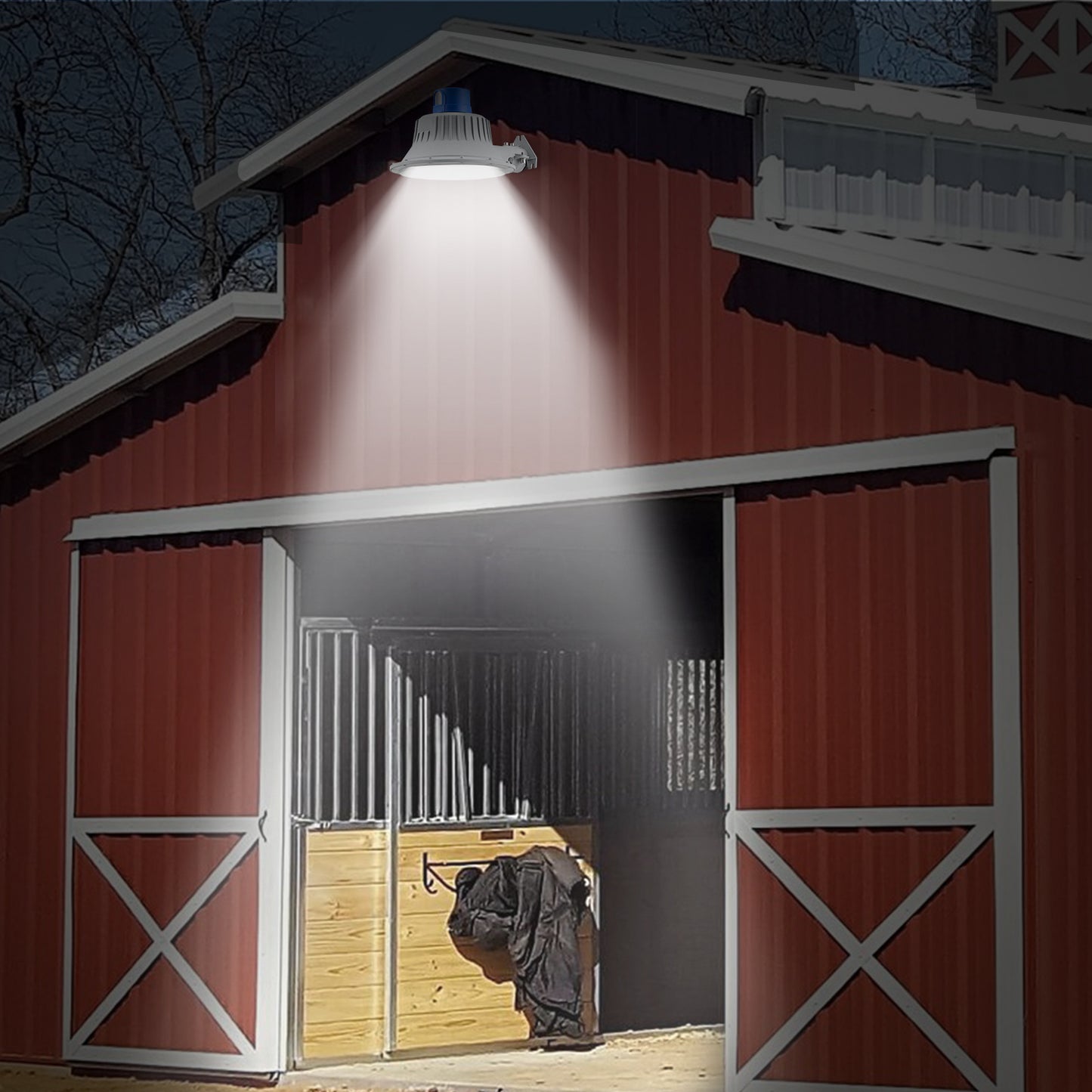 VEVOR LED Barn Light, 50W 5500LM, Ultra Brightness 6000K Daylight, Dusk To Dawn Area Lights, Outdoor Security Flood Lighting, IP65 Waterproof