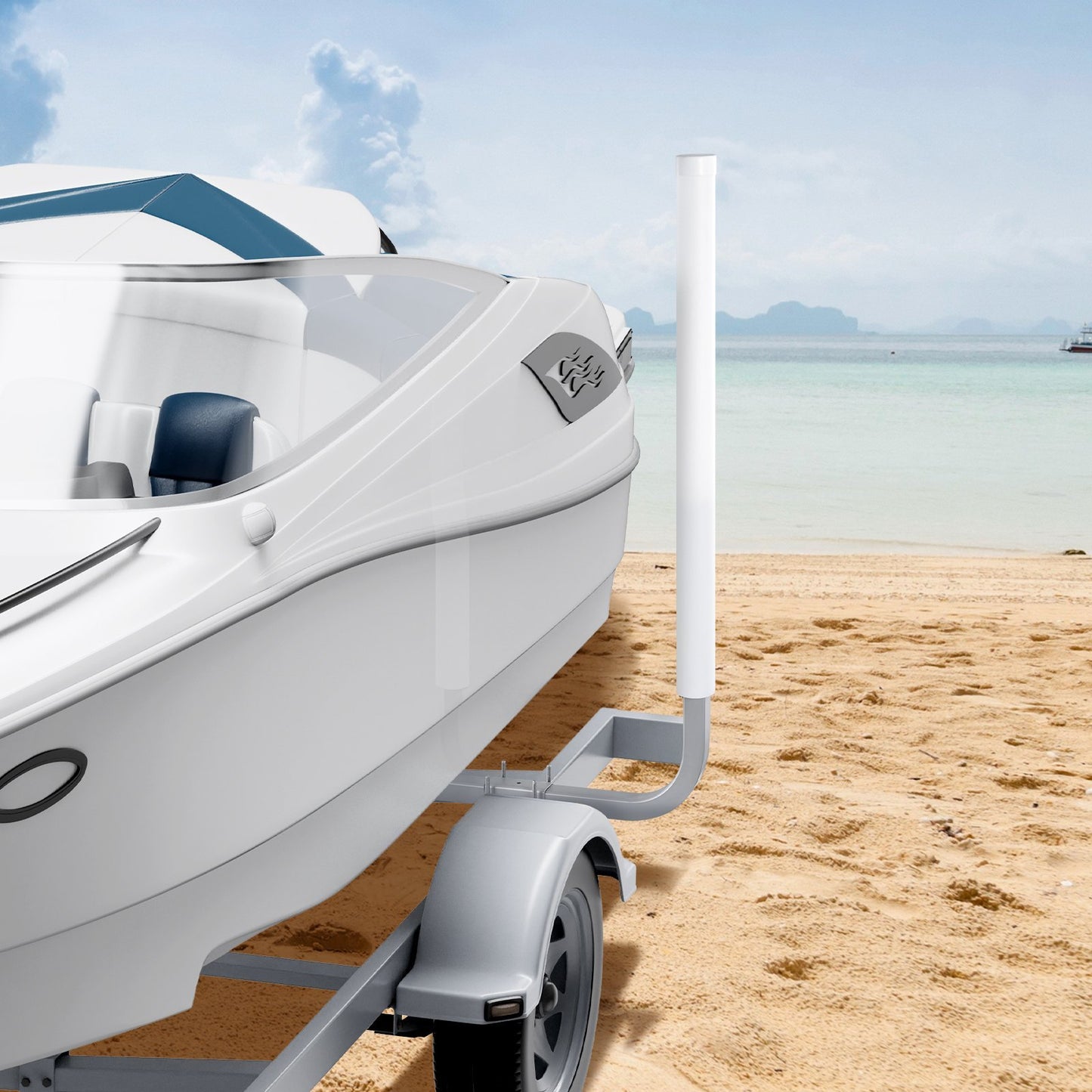 VEVOR Boat Trailer Guide, Adjustable Design Trailer Guide Poles, 2PCS Rustproof Galvanized Steel Trailer Guide, Trailer Guides With PVC Pipes, For Ski Boat, Fishing Boat Or Sailboat Trailer 2024