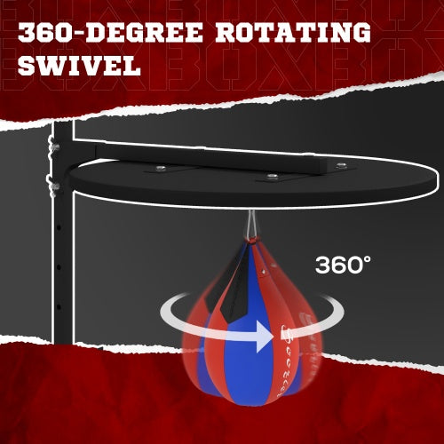 Soozier Adjustable Speed Bag Platform, Wall Mounted Punching Bag With 360-Degree Swivel