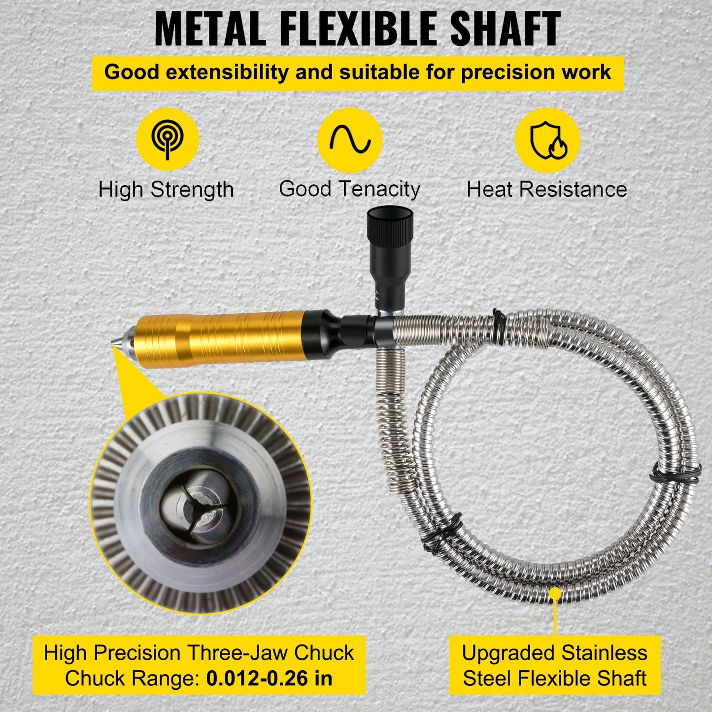 VEVOR Flex Shaft Grinder 780W Rotary Tool 500-23000RPM Rotary Carver With 3-Jaw Chuck & Stepless Speed Foot Pedal Hanging Grinding Machine 131PCS Accessories For Jewelry Polishing Grinding DIY