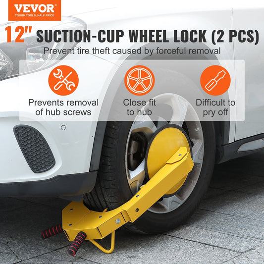 VEVOR Wheel Lock Clamp, 2-Pack Trailer Wheel Lock, Heavy-Duty Anti Theft Tire Lock, Trailer Wheel Locks For RV Trailers, Cars, Trucks, SUVs
