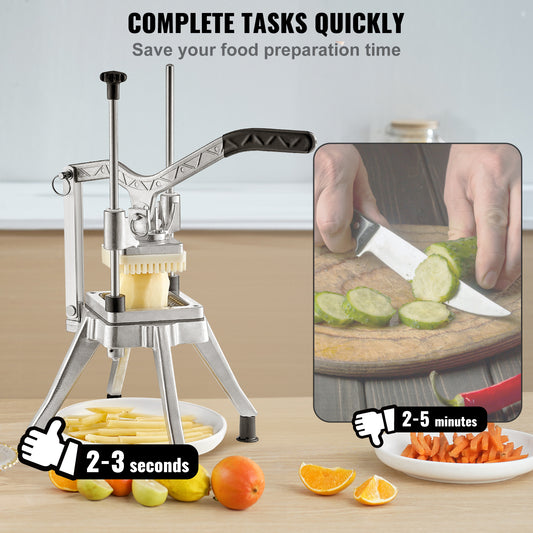 VEVOR Commercial Chopper Commercial Vegetable Chopper With 4 Blades Fruits Dicer