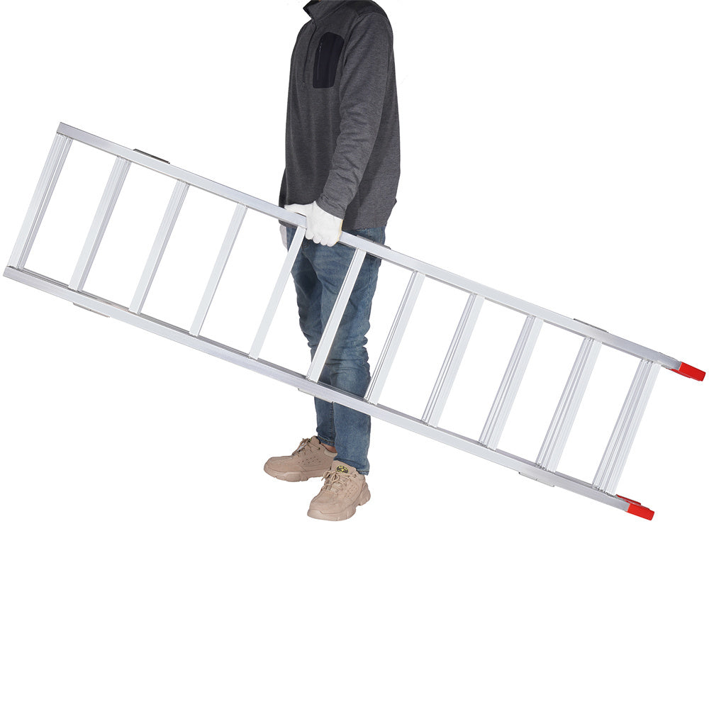 VEVOR Tri-Fold Aluminum Loading Ramp 1500 Lbs 77in X 54in For Tractors ATVs UTVs
