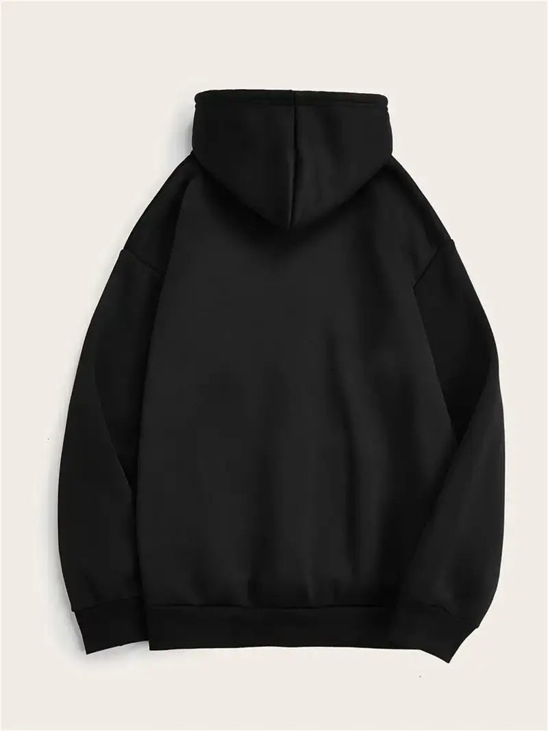 Women'S Fashion Skull & Lightning Print Hoodie - Casual Pullover With Pockets, Long Sleeve, Round Neck