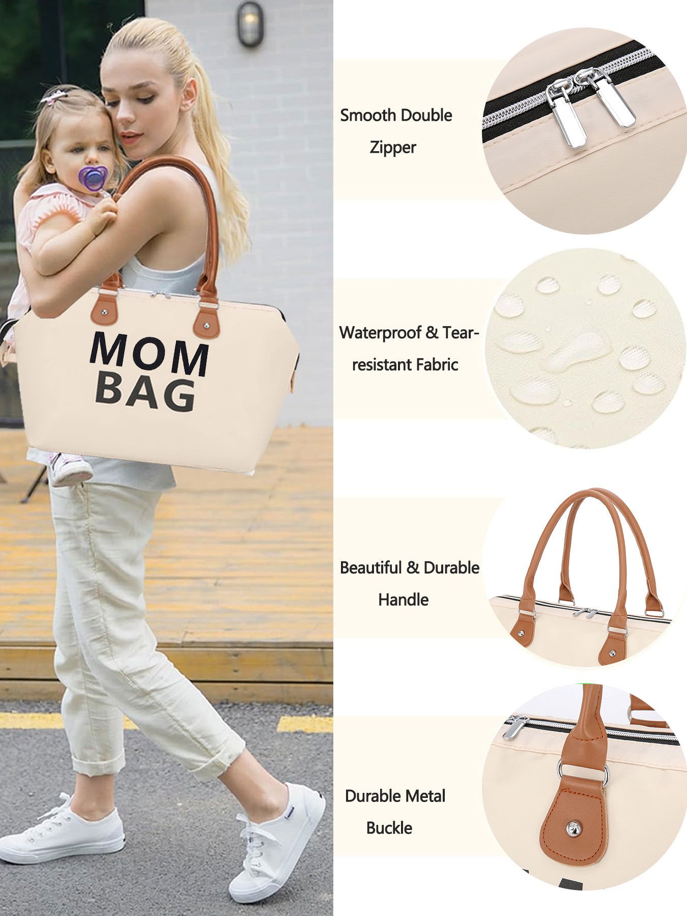 Weekender Bag For Women, Travel Duffel Bag , Gym Bag, Mom ,Carry On 3Pcs Set