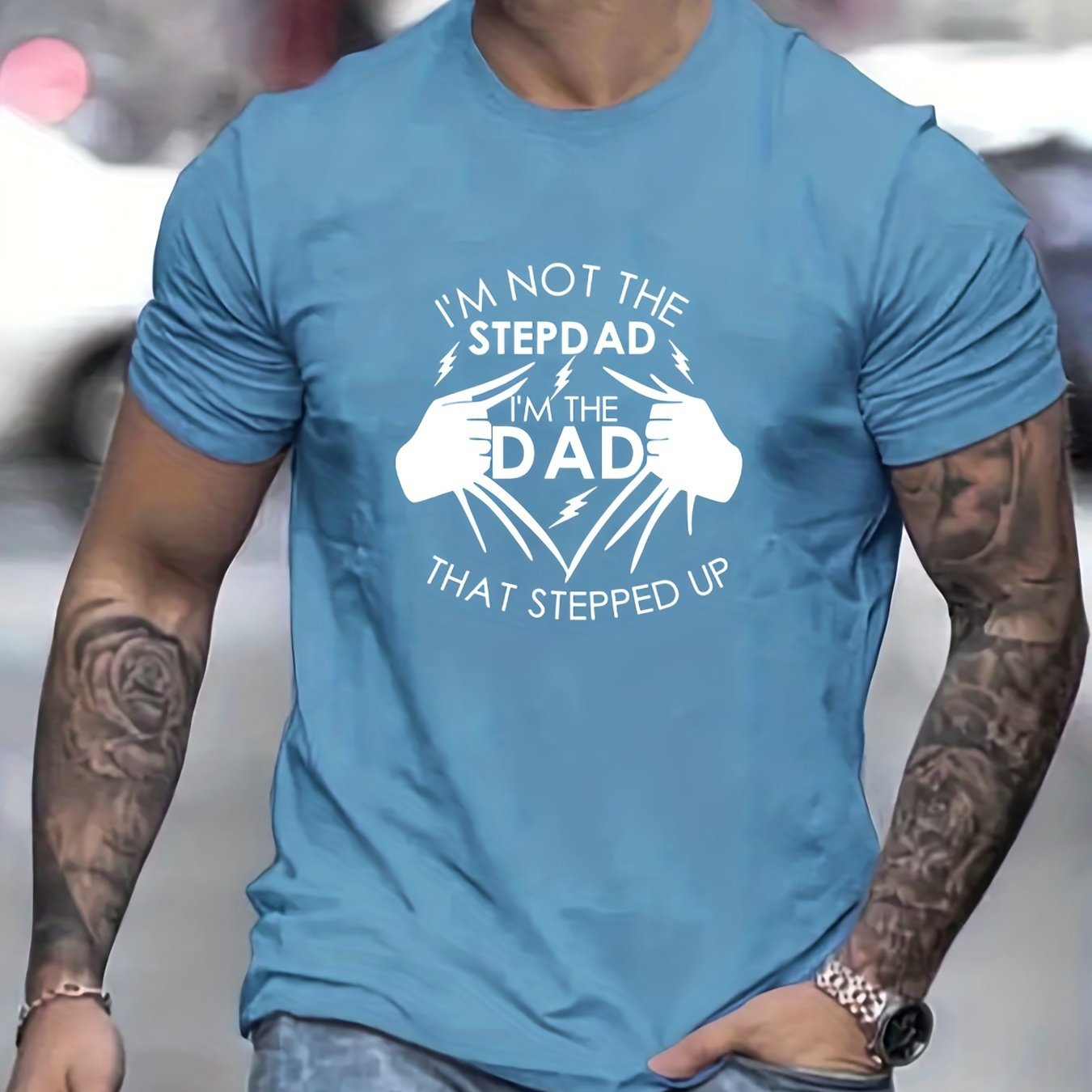 Stand Up Dad Stepfather T-shirt, Men's T-shirt