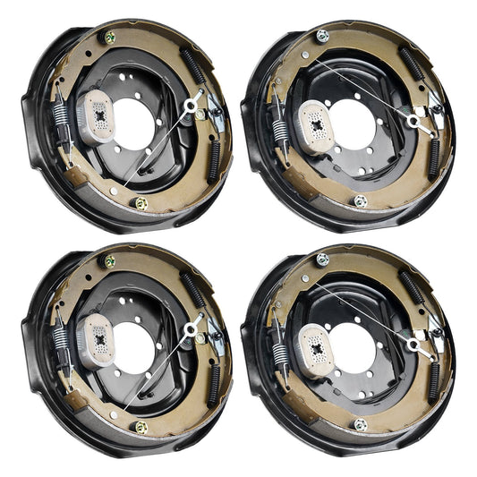 VEVOR Electric Trailer Brake Assembly, Pairs Self-Adjusting Electric Brakes Kit For 7000 Lbs Axle, 5-Hole Mounting, Backing Plates For Braking System Part Replacement