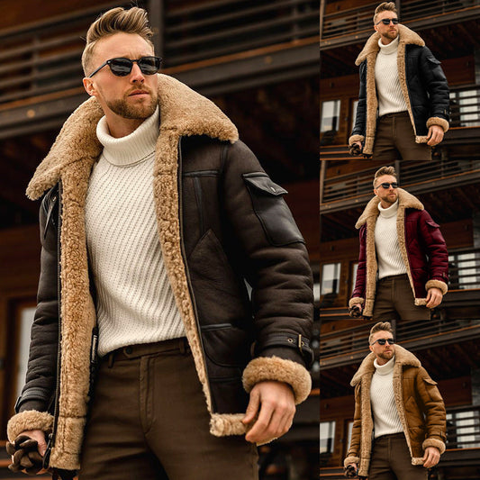 Winter Jacket Men's Military Fleece Warm Jackets Male Fur Collar Coats Army Tactical Jacket