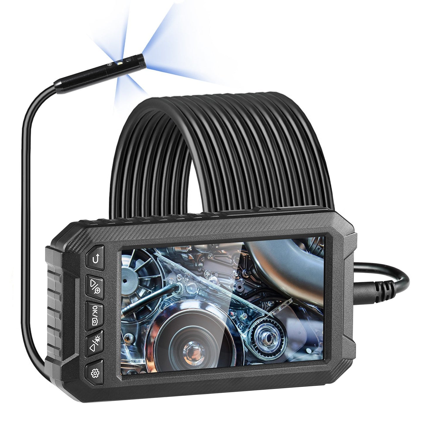 VEVOR Endoscope Camera With Lights Triple Lens Borescope 16.4FT Cable  Screen