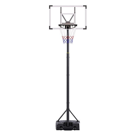 TotheCORE Basketball Stand 4.43-10.00ft Adjustable Portable Basketball Hoop & Goal PC Backplate, Large Base & Wheels
